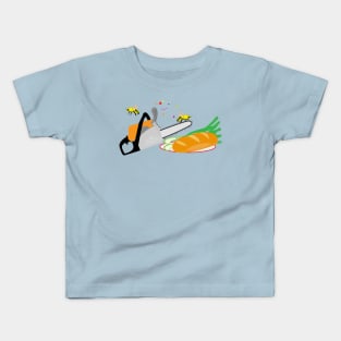 Chainsaw and braid Kids T-Shirt